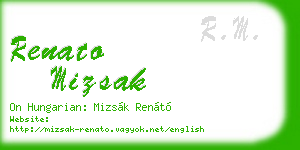 renato mizsak business card