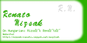 renato mizsak business card
